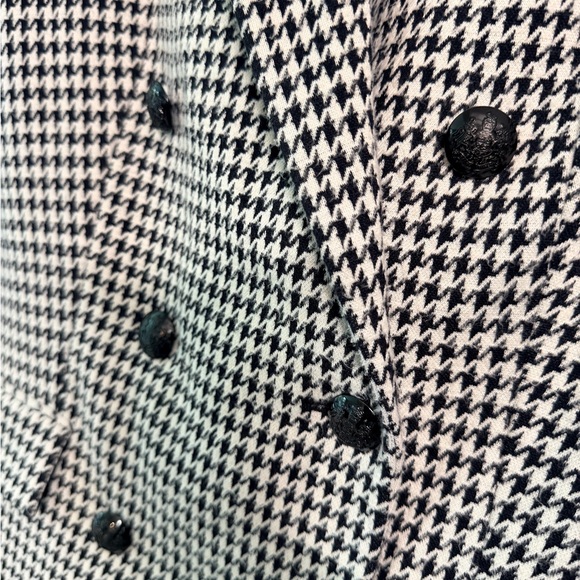 Ralph Lauren Black and White Houndstooth Double-Breasted Blazer sz 8 - Picture 4 of 7